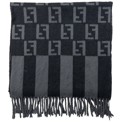 Vintage Fendi Monogram Wool Tassel Scarf