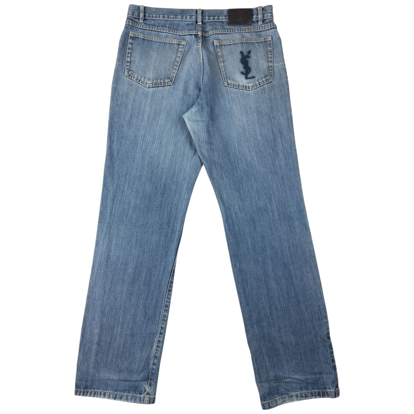 Vintage YSL Yves Saint Laurent Embroidered Denim Jeans Size W34 | W34, Blue