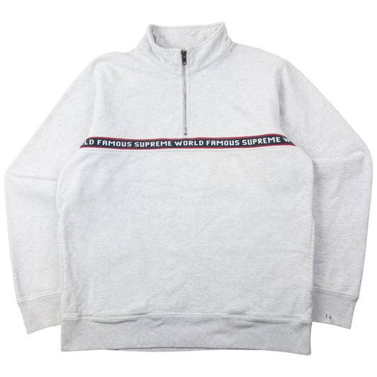 2016 Supreme World Famous Q Zip Sweatshirt Size M | Medium, Grey