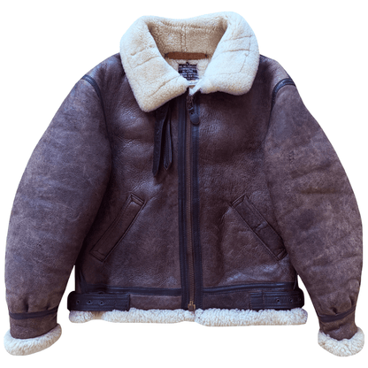 Avirex B-3 Sheepskin Aviator Flight Jacket - M | Medium, Brown