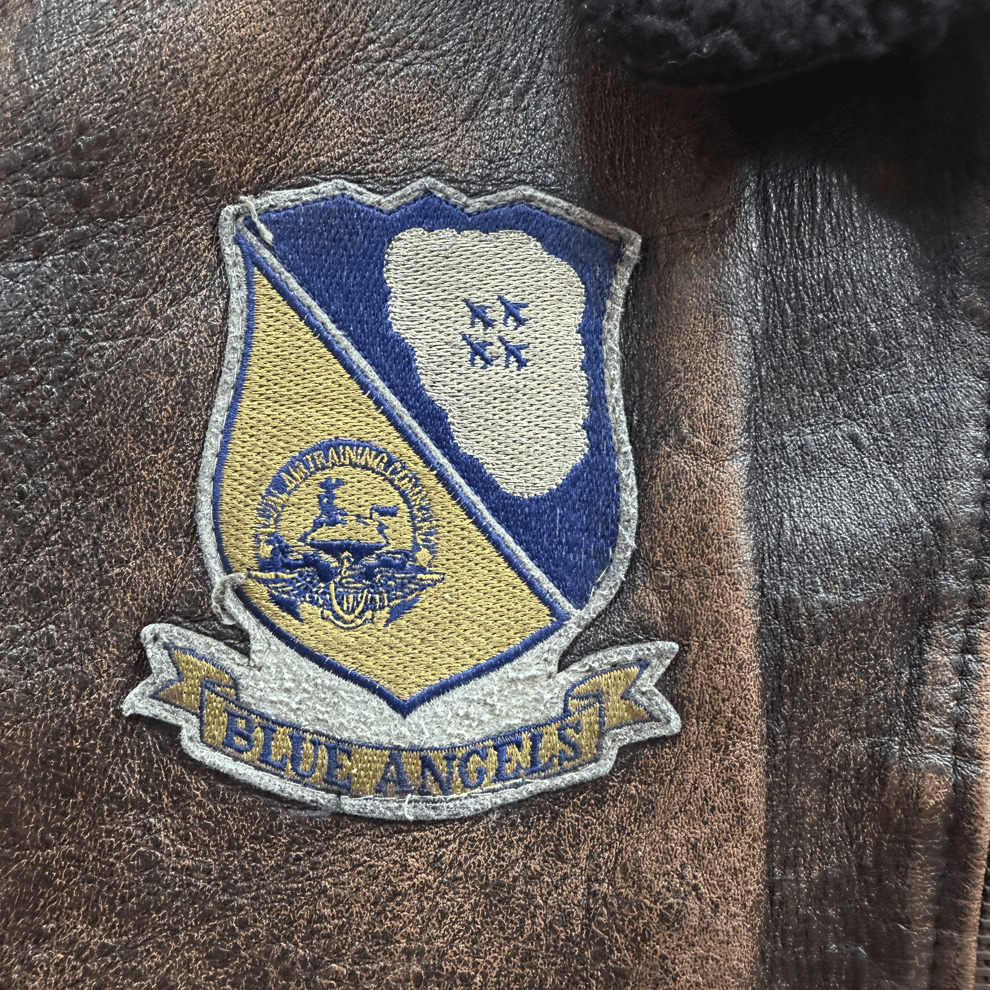 Avirex 1991 'Blue Angels' G-1 Leather Flight Jacket - S / M | S / M, Multicoloured