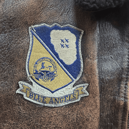 Avirex 1991 'Blue Angels' G-1 Leather Flight Jacket - S / M | S / M, Multicoloured