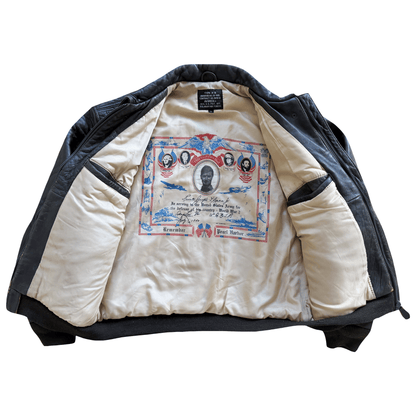 Avirex 'Pride of The Yanks' 90's A2 Leather Flight Jacket - S | S / M, Red
