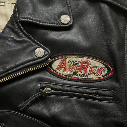 Avirex Leather Biker Jacket - L
