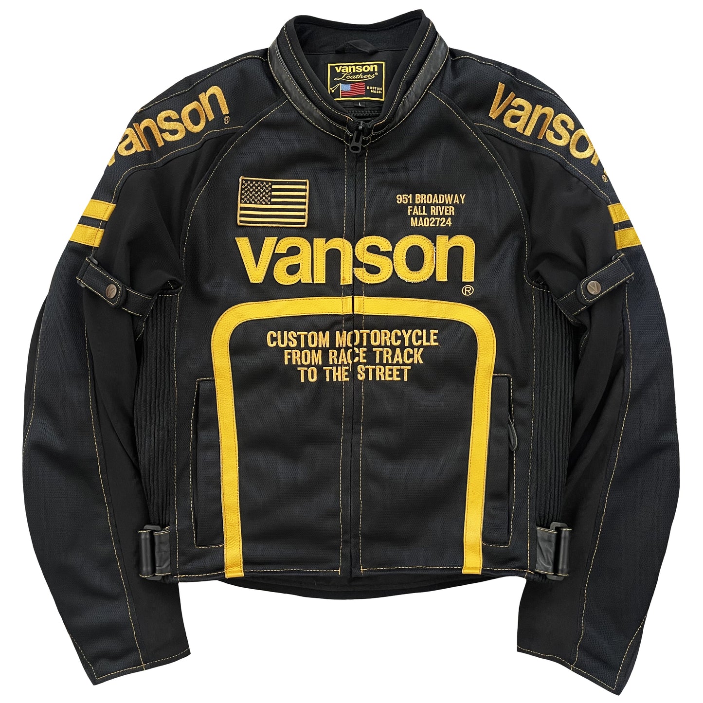 Vanson Leathers Motorcycle Mesh Racer Jacket - M