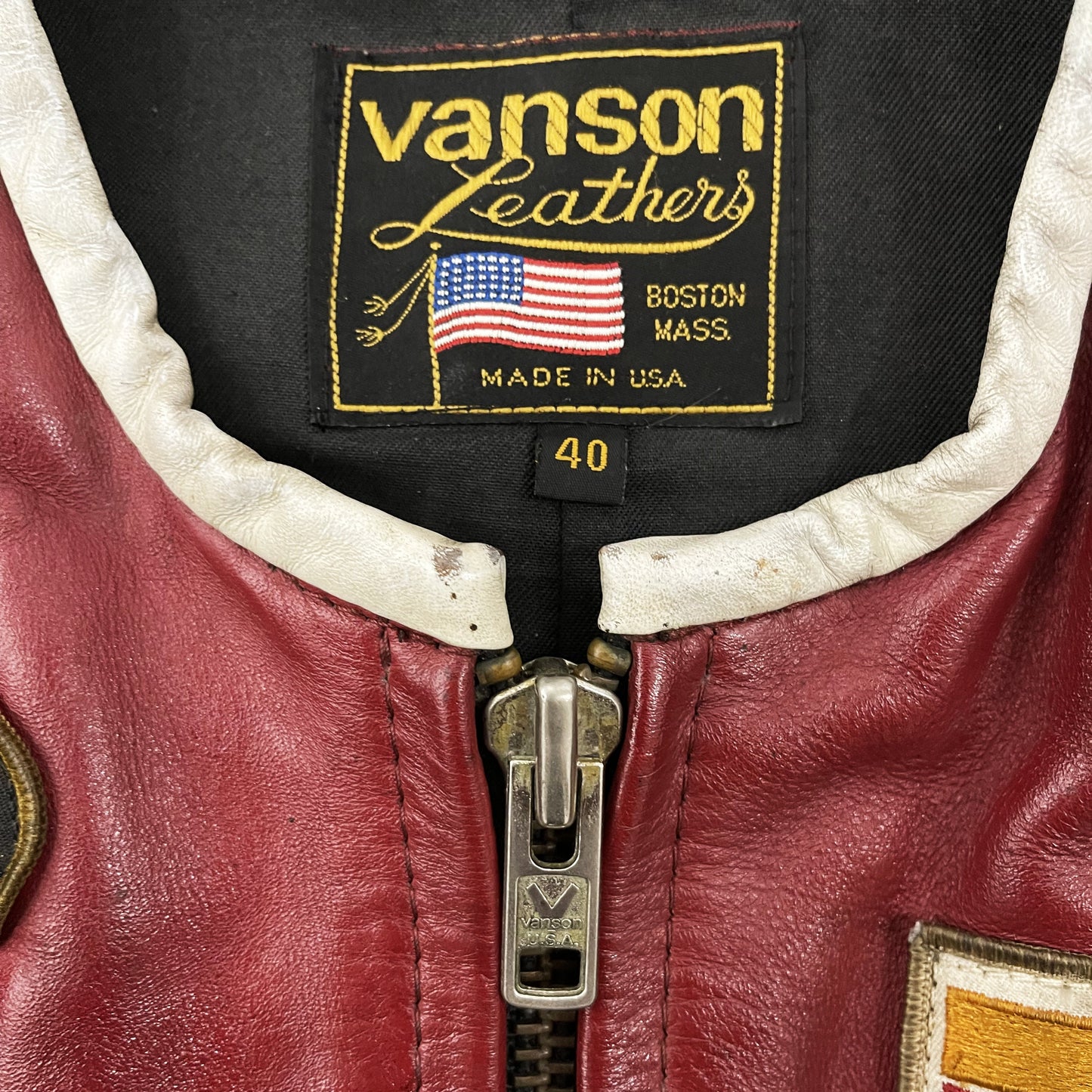 Vanson Leathers One Star Motorcycle Racer Jacket - S | Small, Red