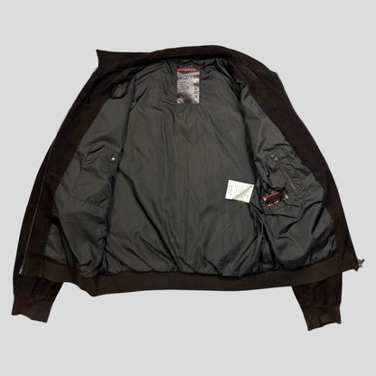 Prada Sport 2006 Leather Suede Perforated Western Jacket - IT52 (M) | Default Title, Multicoloured