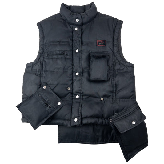 Vintage 2000s Dolce & Gabbana Convertible Multi Pocket Puffer Gilet Size S | Small, Black