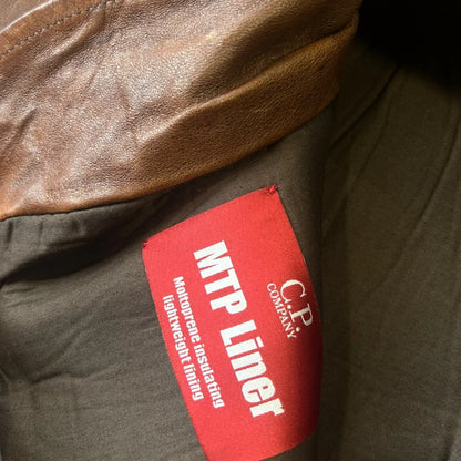 C.P. Company Leather Goggle Jacket with MTP Liner Size 50 BNWT