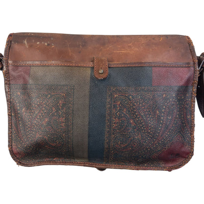 Vintage 80s CP Company Leather Paisley Crossbody Bag | O/S, Multi