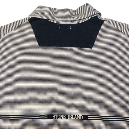 Vintage Stone Island Striped Polo Shirt Size M