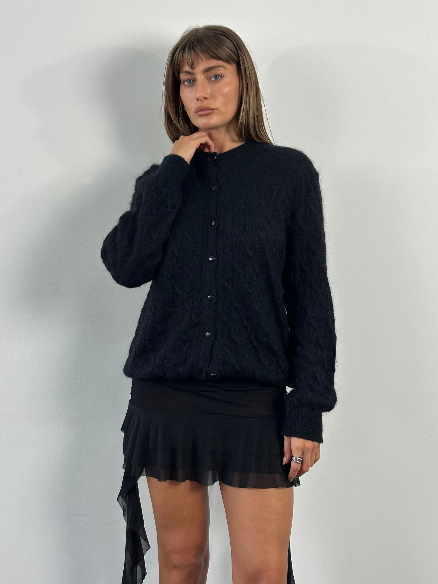 Vintage 1990s Layered Ruffle Mini Skirt - S