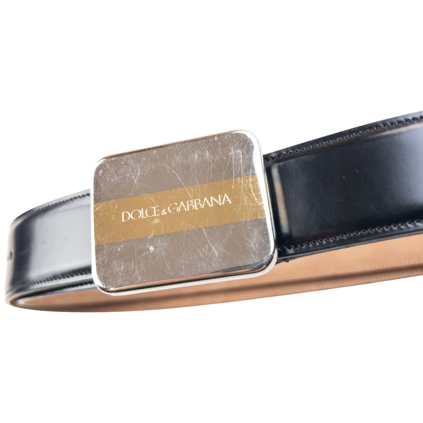Vintage 2000s Dolce & Gabbana Leather Belt Size XL | O/S, Black