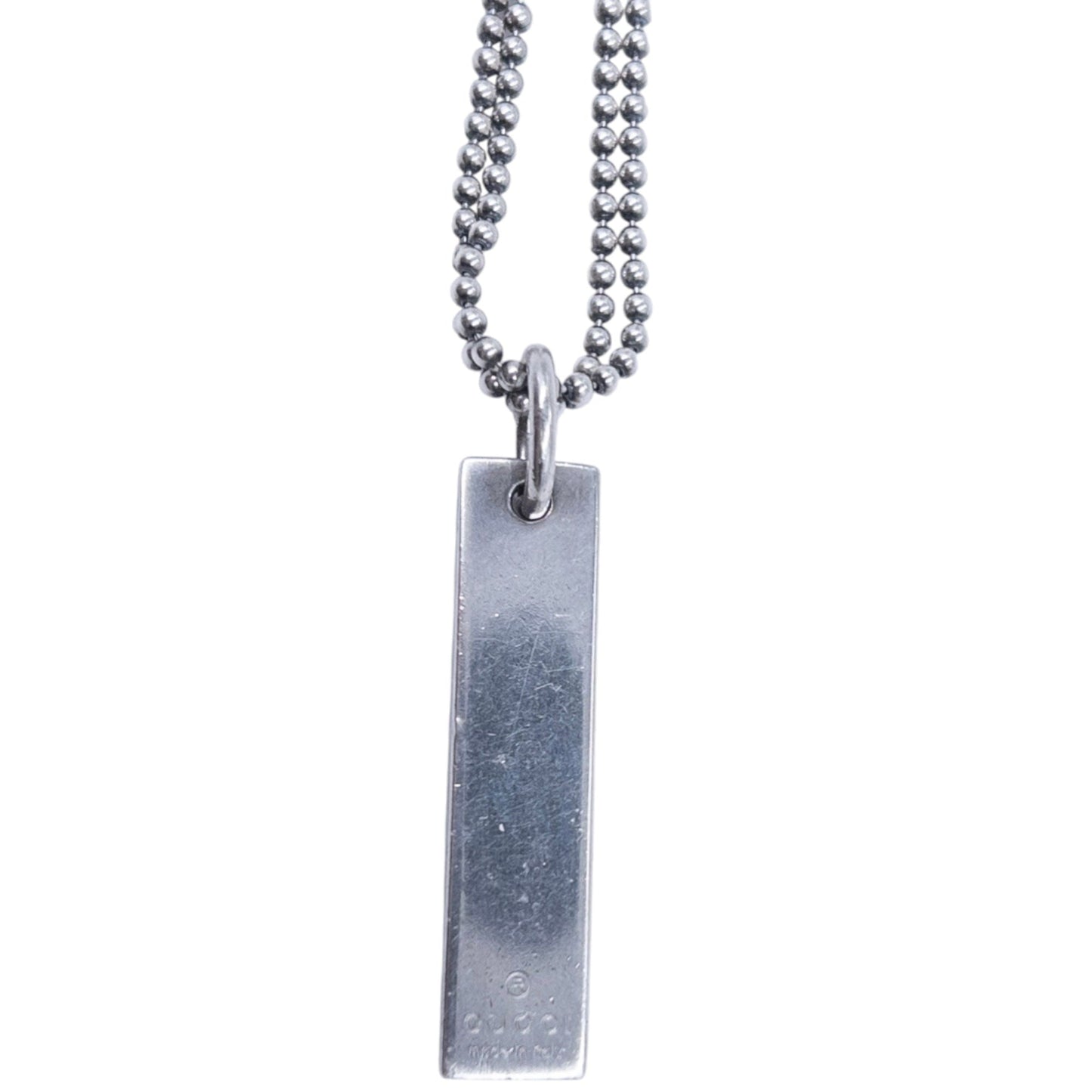 Vintage Gucci Silver Pendent Double-Chain Necklace | O/S, Grey