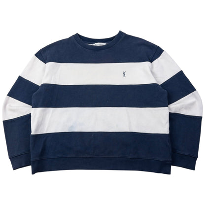 Vintage 2000s YSL Yves Saint Laurent Striped Sweatshirt Size S