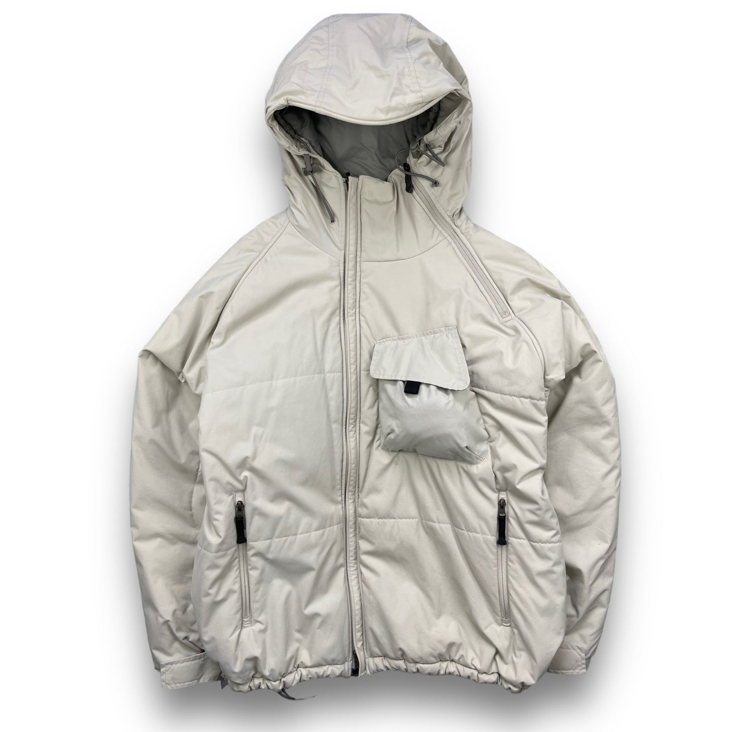 Nike ACG Padded Asymmetric Zip Jacket (L) | Default Title, Cream