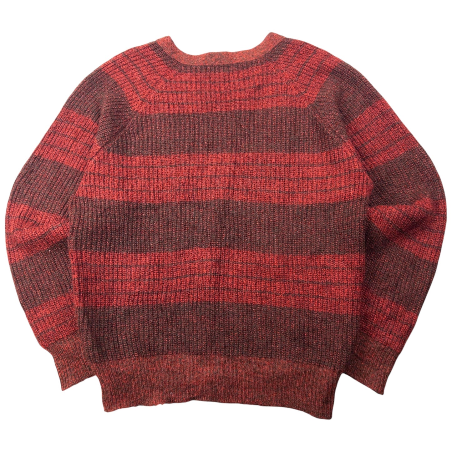 Vintage 80s Issey Miyake Striped Knit Cardigan Size M | Medium, Red