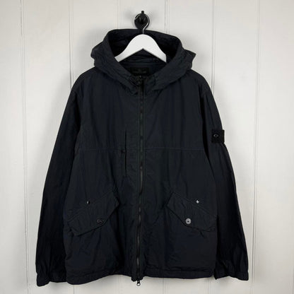 Stone Island Ghost Piece Nylon Smerrigliato Hooded Jacket (XL) | Extra Large, Tan