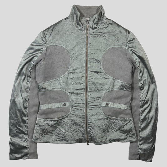 Versace 00’s VJC Astro Panelled Moto Bondage Jacket - M | Medium, Grey