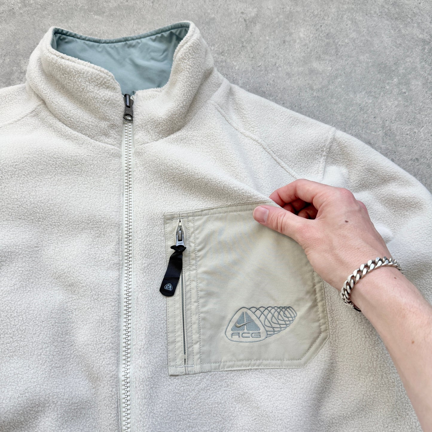 Nike ACG RARE 2000s reversible heavyweight Storm Clad fleece jacket (XL)