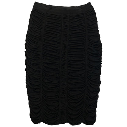 Vintage 2000s Burberry Ruched Pencil Skirt Womens Size W25 | W25, Black