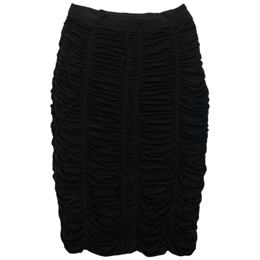 Vintage 2000s Burberry Ruched Pencil Skirt Womens Size W25 | W25, Black