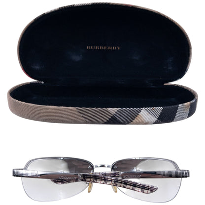 Vintage 2000s Burberry Nova Check Rimless Sunglasses | O/S, Grey