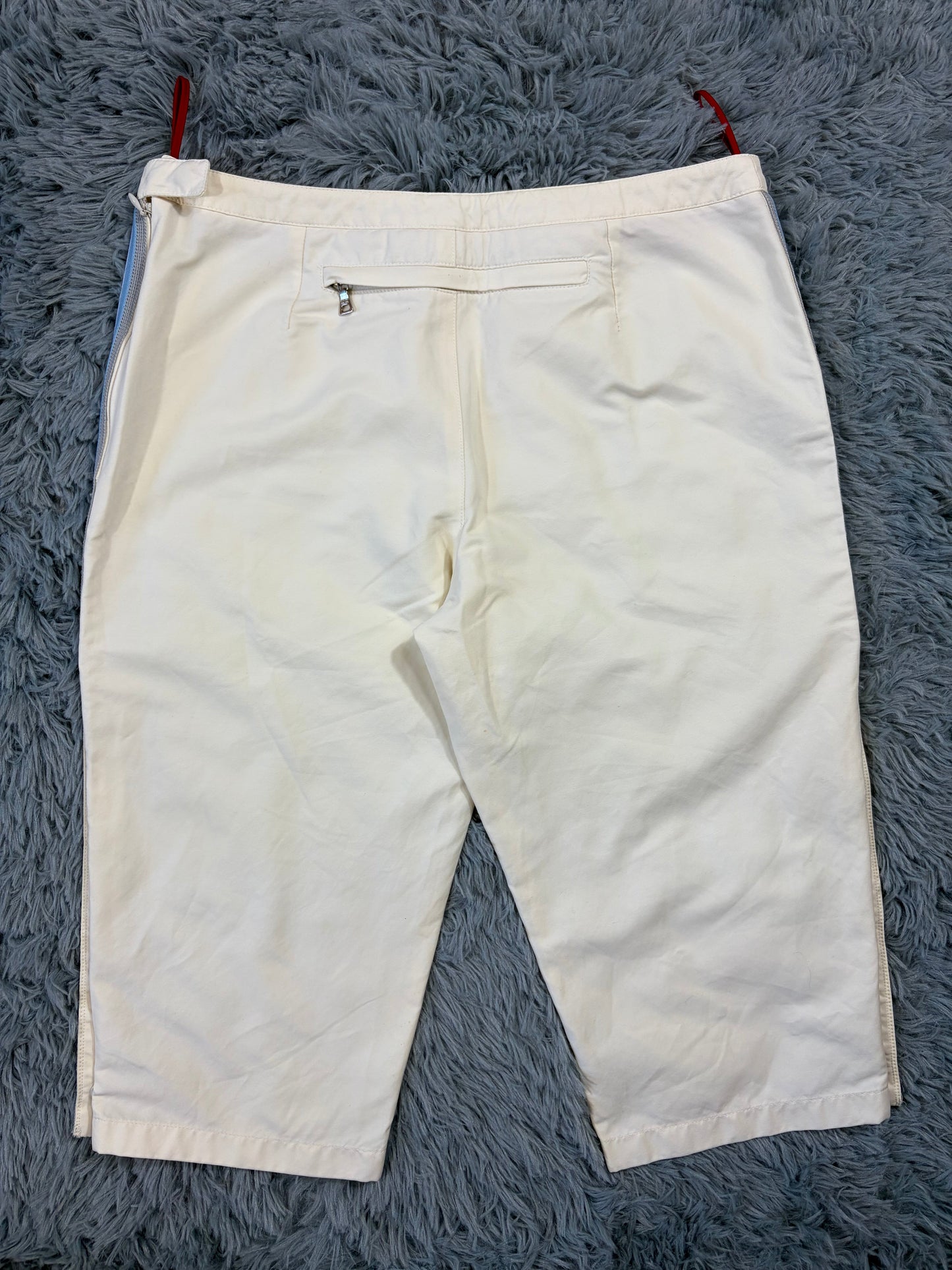 Prada Sport SS00 Gel Seam Stash Pocket Capri Trousers Shorts - IT44 | O/S, Blue