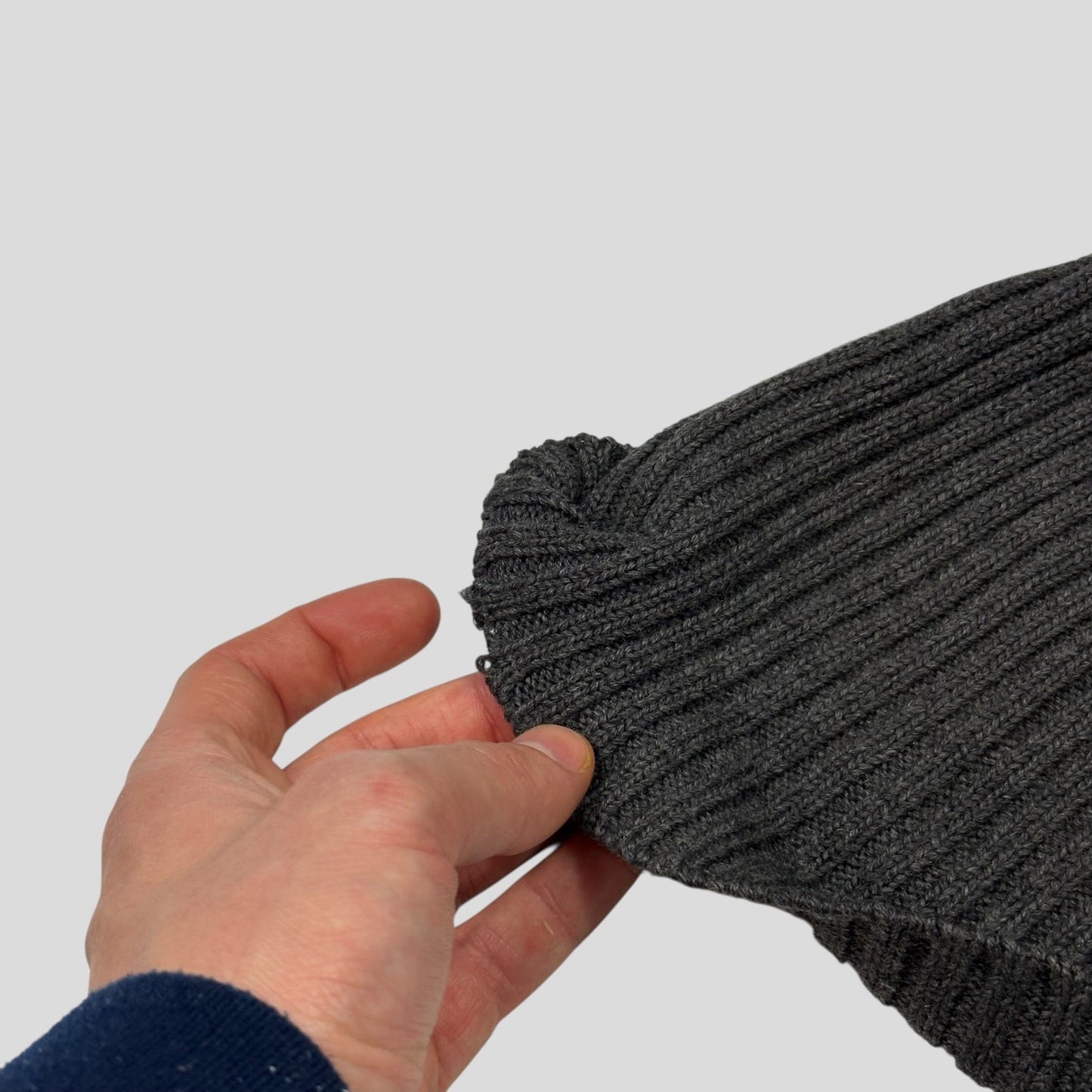 Prada Sport 2007 Carbon Logo Grey Wool Beanie - OS | O/S, Grey
