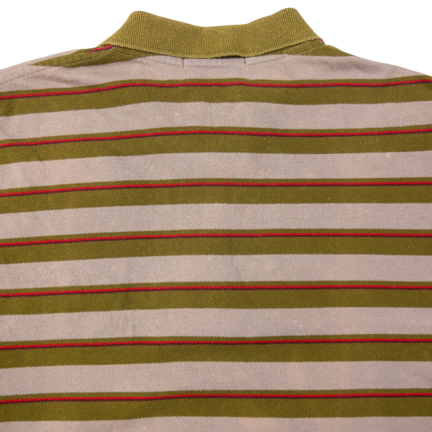 Vintage 80s YSL Yves Saint Laurent Striped Long Sleeve Polo Shirt Size M | Medium, Red