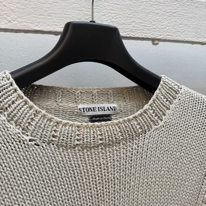 Early 00’s Stone Island Knit Jumper (S) | Small, Cream