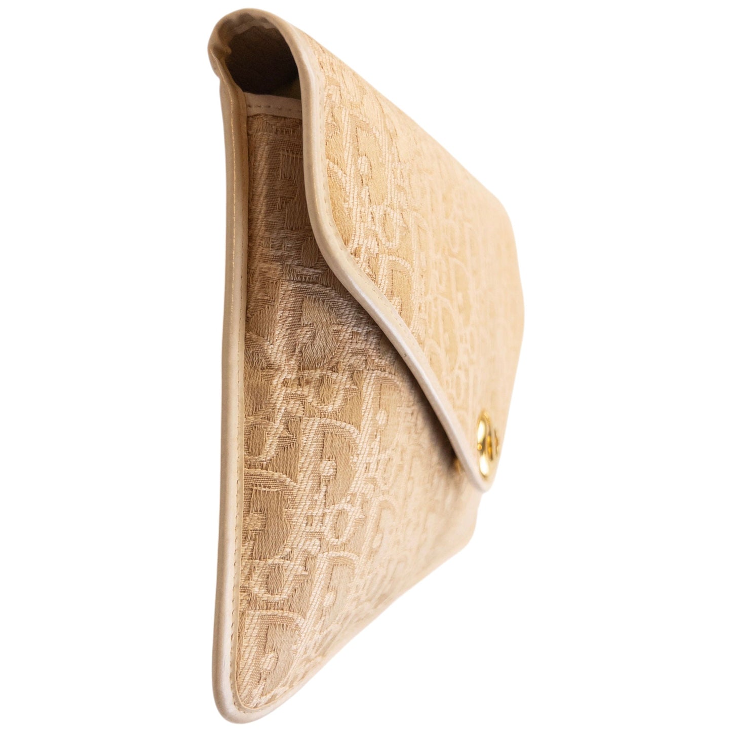 Vintage 90s Dior Monogram Clutch Bag | O/S, Beige