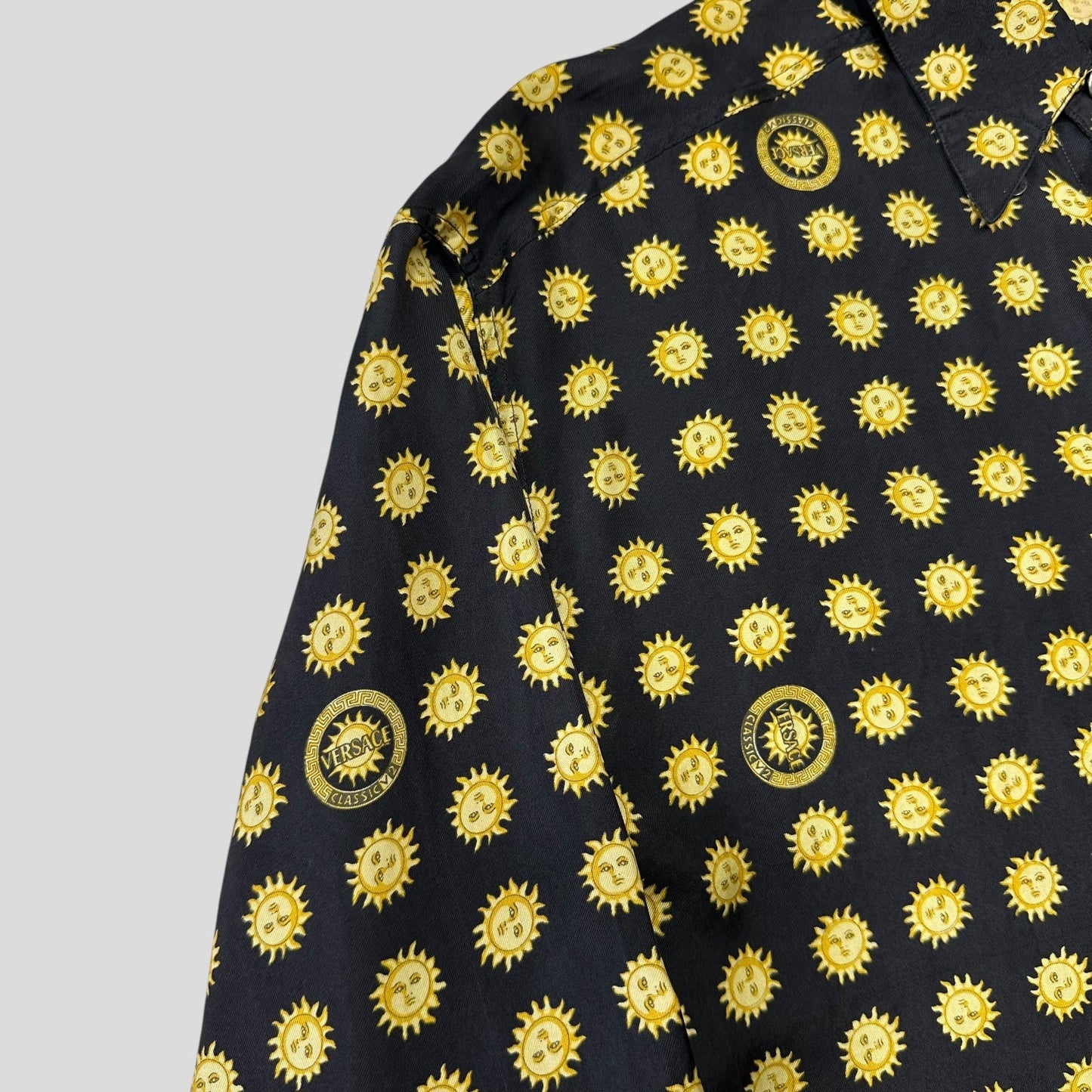 Versace V2 Classic 90’s Silk Sun Print Shirt - XS (M)
