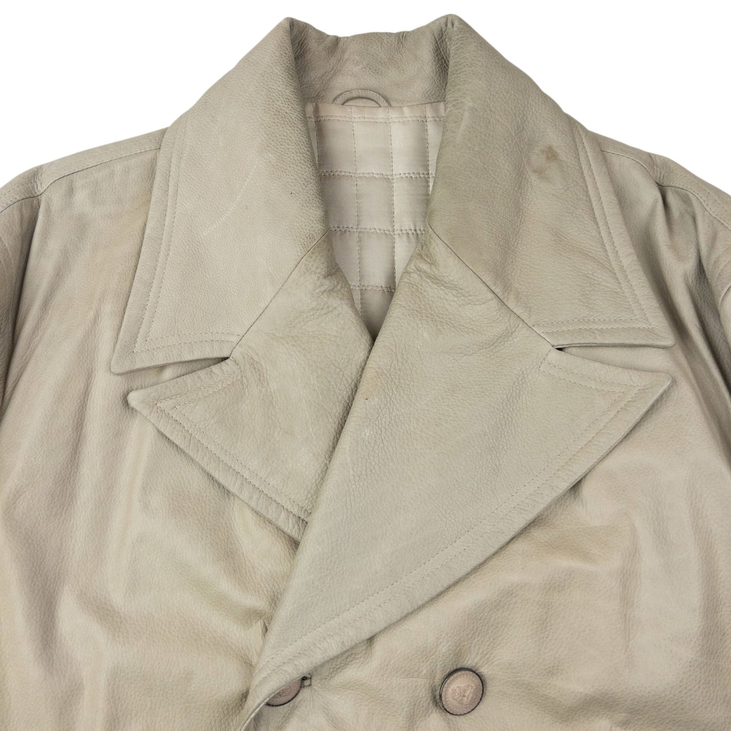 Vintage 90s Versace Istante Button Up Leather Jacket Size XL | XL, Multicoloured