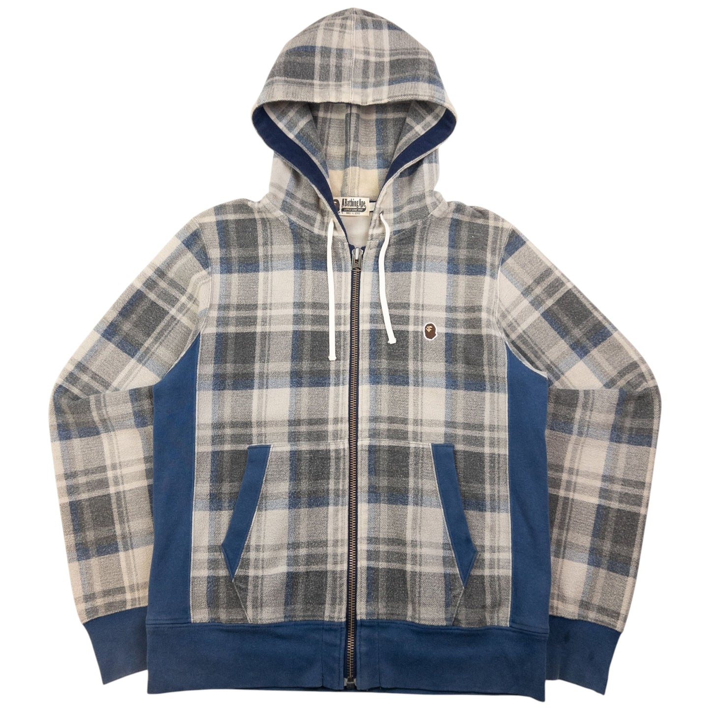 Vintage Bape Checkered Zip Up Hoodie Size S