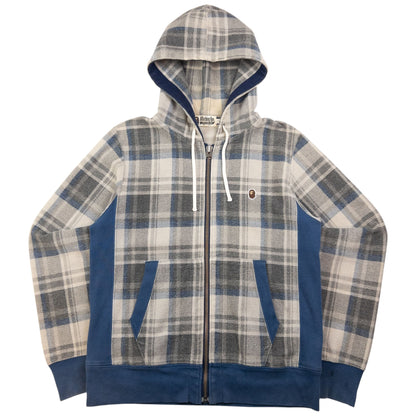 Vintage Bape Checkered Zip Up Hoodie Size S