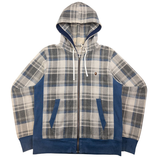 Vintage Bape Checkered Zip Up Hoodie Size S