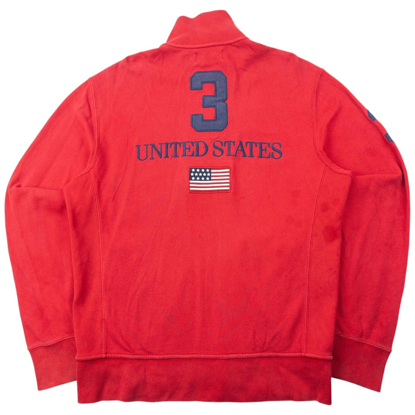 Vintage 2000s Polo Ralph Lauren USA Zip Up Sweatshirt Size M | Medium, Red