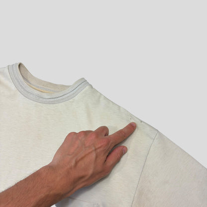 Stussy 90’s Cream Heavy Tom Tom White Tag Pocket Logo T-shirt - L/XL | O/S, Multicoloured