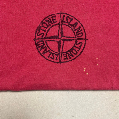 S/S 1985 Ruby Red Centre Compass Logo Smoke Stencil Graphic
