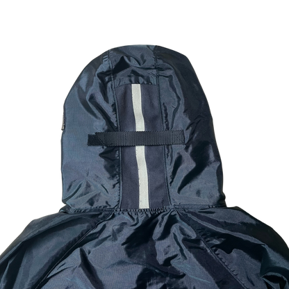S/S 1995 Petrol Blue Hooded Coach Jacket