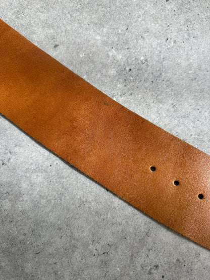 Italian Vintage 1990s Chunky Leather Belt - W28-32