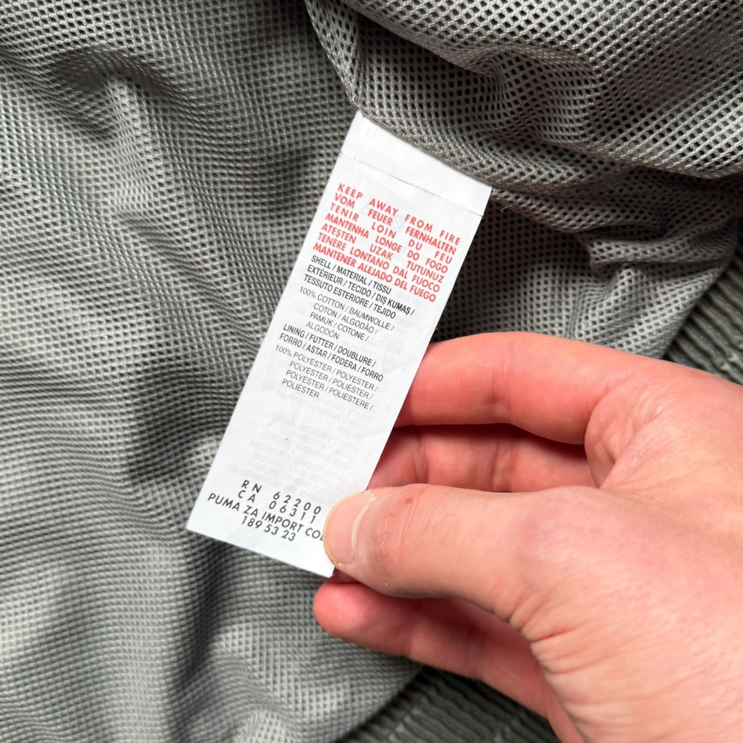 2000's Puma by Hussein Chalayan Expandable Shoulder Bomber (L) | Default Title, Grey