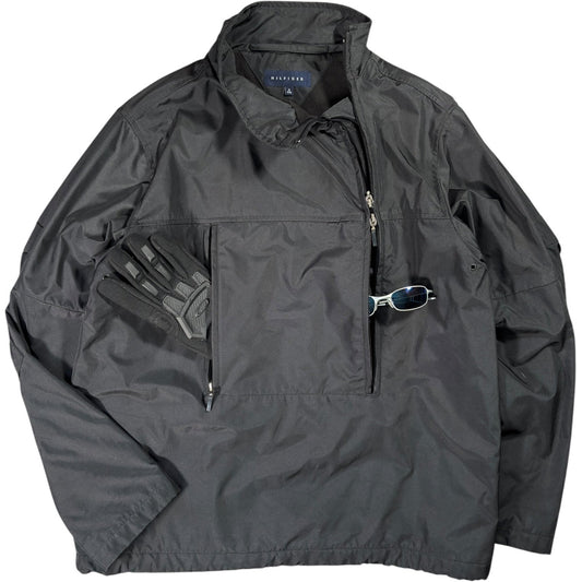 Tommy Hilfiger 00’s Asymmetrical Zip Fleece Lined Jacket S | Small, Black