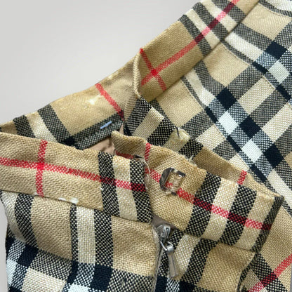 Burberry 1980's Pleated Wool Skirt 28"