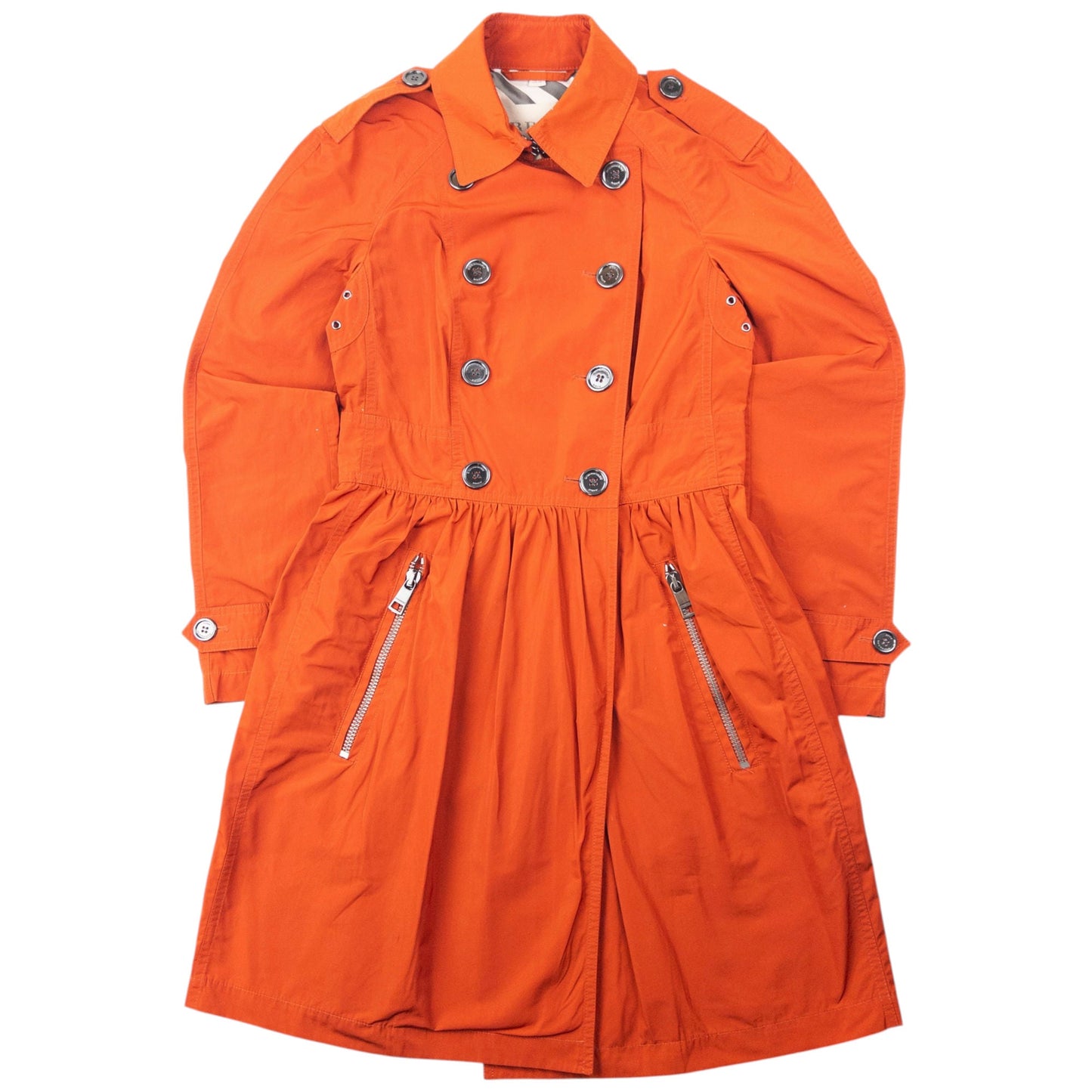 Vintage 2000s Burberry Brit Trench Jacket Womens Size S | Small, Orange