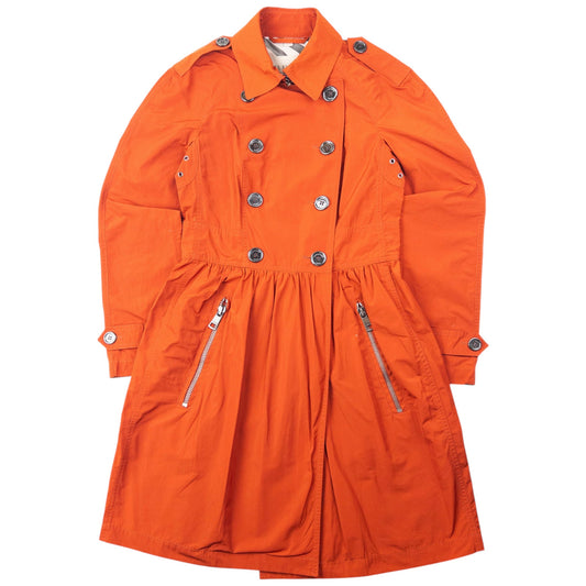Vintage 2000s Burberry Brit Trench Jacket Womens Size S | Small, Orange