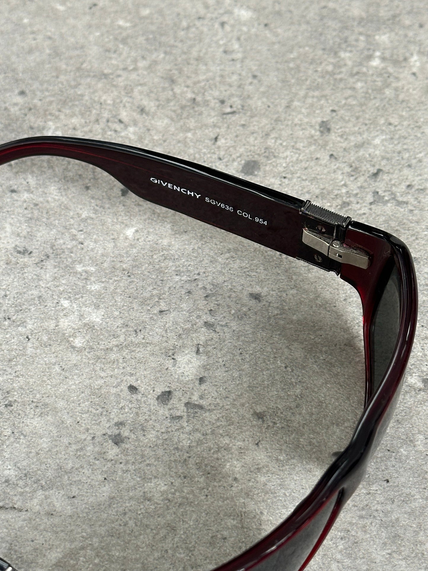 Givenchy 2000s Oversized Rectangle Logo Sunglasses