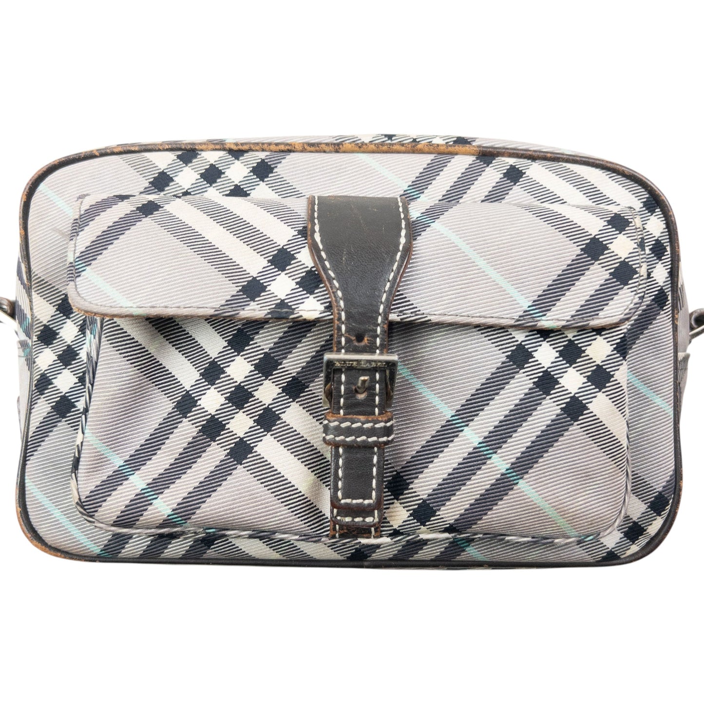 Vintage 2000s Burberry Blue Label Nova Check Crossbody Bag | O/S, Blue