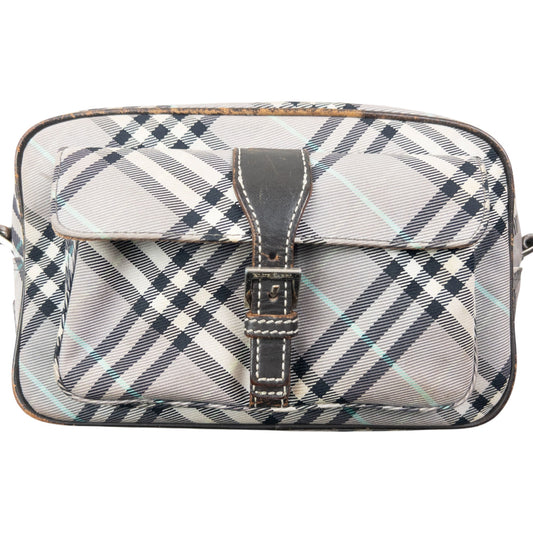 Vintage 2000s Burberry Blue Label Nova Check Crossbody Bag | O/S, Blue